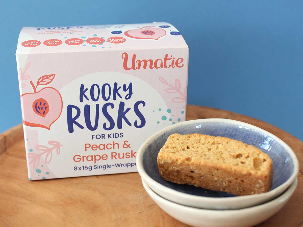 Kooky Rusks - Peach & Grape